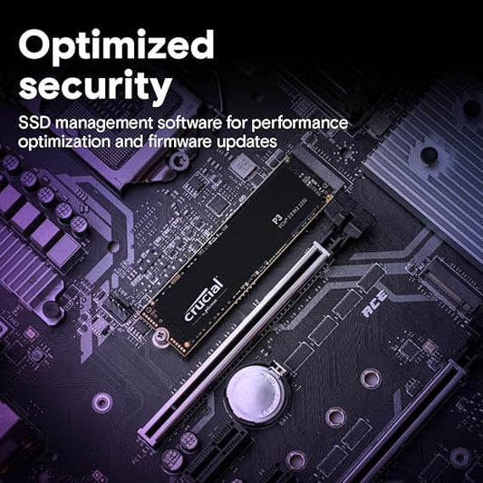 Crucial P3 1TB PCIe Gen3 3D NAND NVMe M.2 SSD, up to 3500MB/s - CT1000P3SSD8 image 1