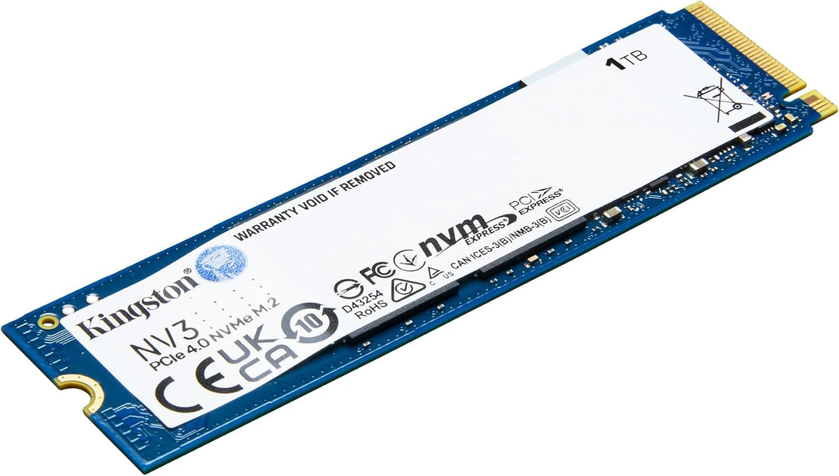 Kingston NV3 1TB M.2 2280 NVMe SSD | PCIe 4.0 Gen 4x4 | Up to 6000 MB/s