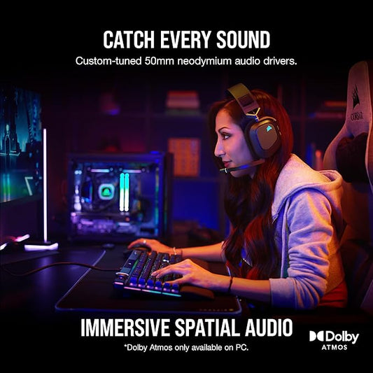 CORSAIR HS80 RGB WIRELESS Multiplatform Gaming Headset image 1