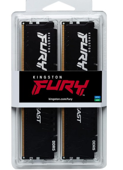 FURY Beast Black 16GB 5200MT/s DDR5 CL40 XMP 3.0 Ready Computer Memory (Kit of 2 image 0