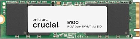 Crucial E100 SSD 480GB M.2 NVMe PCIe Gen4 Internal SSD, Up to 4,700MB/s, Laptop & Desktop Compatible - CT480E100SSD8