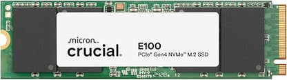 Crucial E100 SSD 480GB M.2 NVMe PCIe Gen4 Internal SSD, Up to 4,700MB/s, Laptop & Desktop Compatible - CT480E100SSD8