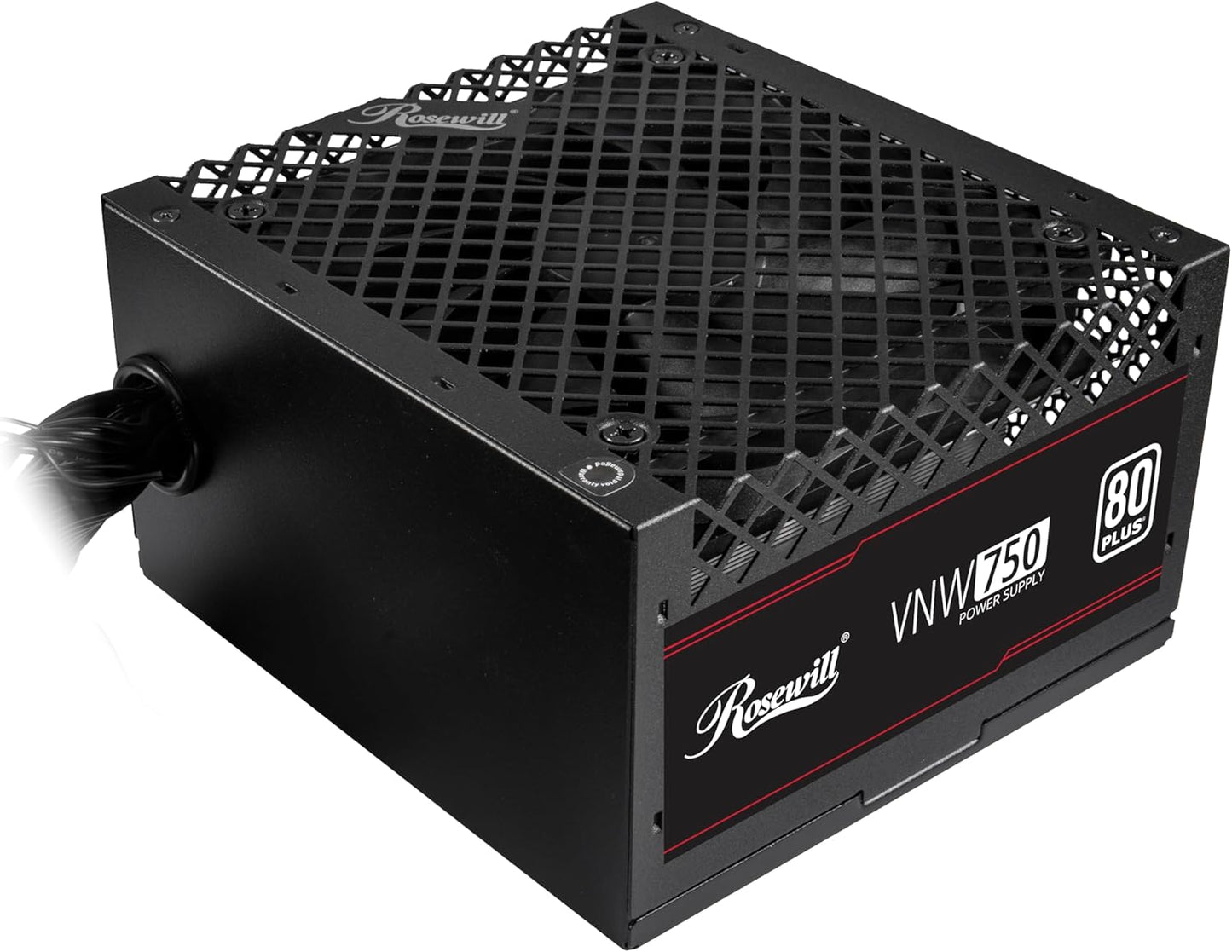 Rosewill VNW 750W 80+ White Certified, Non-Modular Active PFC Design, Low-Noise Power Supply, Electrolytic Capacitor, 120mm FDB Silent Fan
