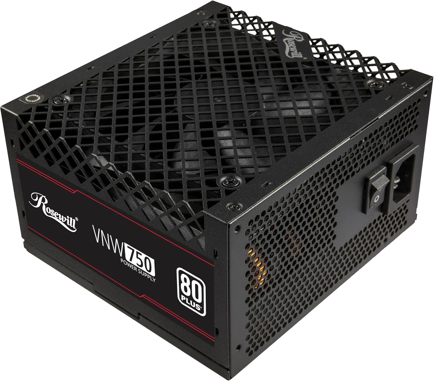 Rosewill VNW 750W 80+ White Certified, Non-Modular Active PFC Design, Low-Noise Power Supply, Electrolytic Capacitor, 120mm FDB Silent Fan