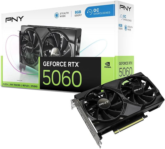 PNY NVIDIA GeForce RTX™ 5060 OC Dual-Fan Graphics Card