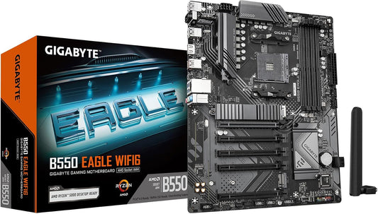 GIGABYTE B550 Eagle WIFI6 AMD AM4 ATX Motherboard, Supports Ryzen 5000/4000/3000 Processors, DDR4