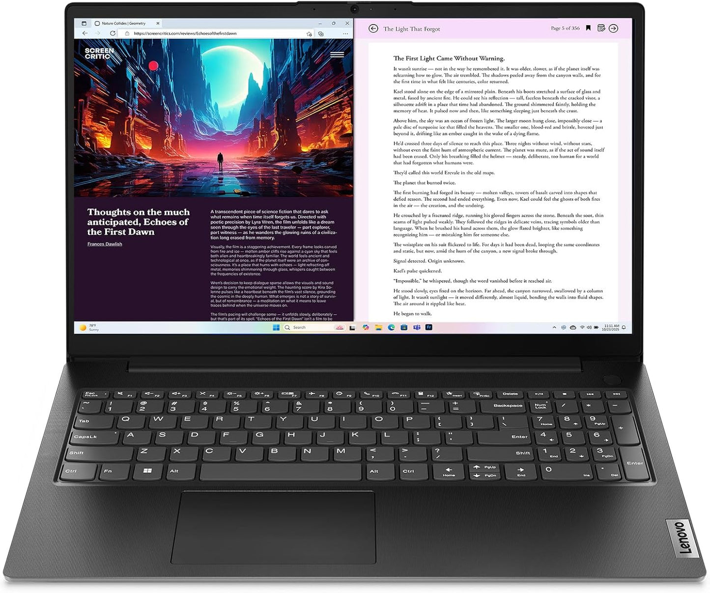 Lenovo V15 Gen 4 - Business Laptop - AMD Ryzen 5 7430U - 15.6" FHD Display - 8GB RAM - 512GB SSD Storage