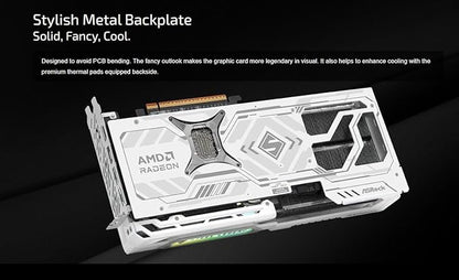 ASRock AMD Radeon RX 9070 XT Steel Legend 16GB White GPU image 3