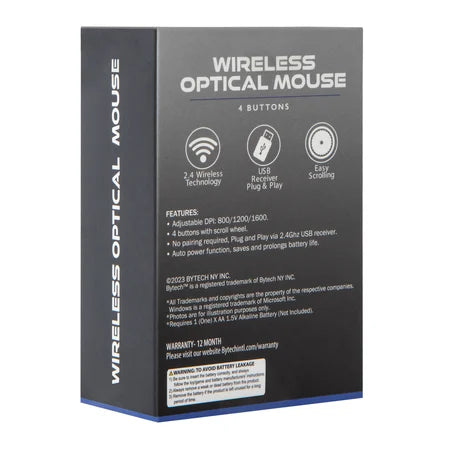 WIRELESS OPTICAL MOUSE - BLACK