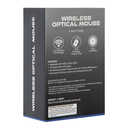 WIRELESS OPTICAL MOUSE - BLACK