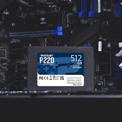 Patriot Memory P220 512GB Internal SSD - SATA 3 2.5" - Solid State Drive
