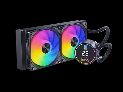 ibrar's 240mm AIO Liquid CPU Cooler for AMD/Intel, Dual RGB Fans, LCD Display image 2