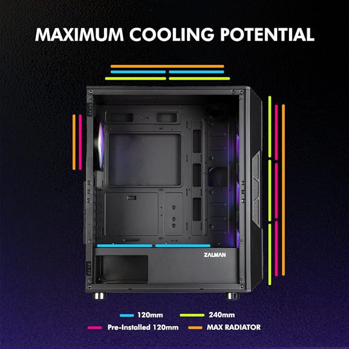 Zalman i3 NEO ATX Mid Tower Gaming PC Case image 2