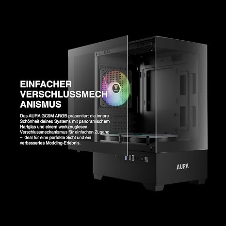 GAMDIAS Micro-ATX Tower Computer Case with Tempered Glass