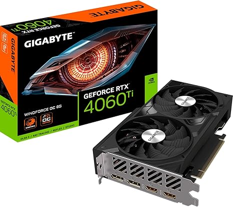 Gigabyte NVIDIA GeForce RTX 4060 Ti WINDFORCE OC Graphics Card - 8Gb image 0