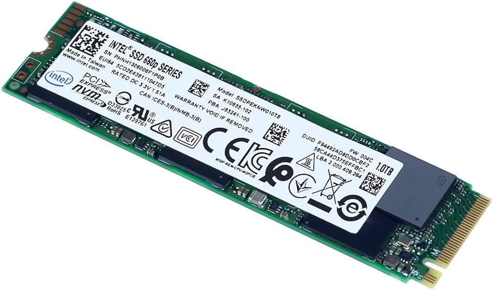 Intel 660p Series M.2 2280 1TB PCIe NVMe 3.0 x4 3D2, QLC Internal Solid State Drive (SSD) SSDPEKNW010T8X1