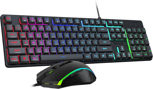 RED DRAGONGAMING ESSENTIAL WIRED KEYBOARD AND MOUSE BUNDLE