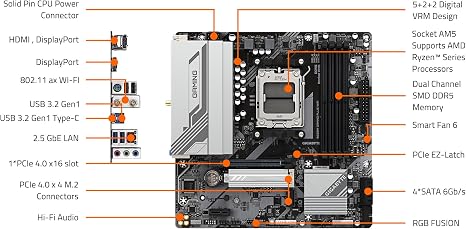 GIGABYTE B650M GAMING PLUS WIFI AMD AM5