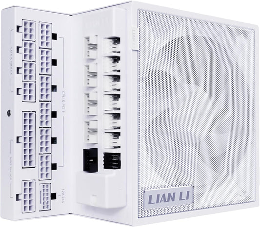 Lian Li EDGE1000W Fully Modular Low-Noise ATX Power Supply - ATX 3.1 & PCIE 5.1 Compliant | 80 Plus platinum | White