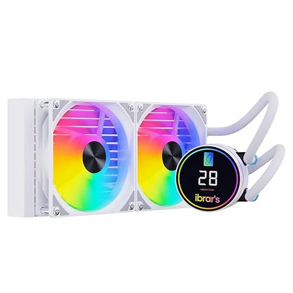 ibrar's 240mm AIO Liquid CPU Cooler for AMD/Intel, Dual RGB Fans, LCD Display image 6