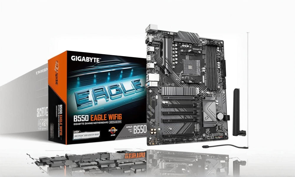 GIGABYTE B550 Eagle WIFI6 Motherboard, Supports AMD AM4 Ryzen 5000 Processors image 0