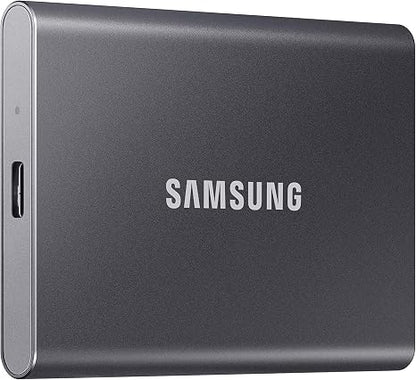 Samsung T7 Portable SSD 2TB Titan Gray, USB 3.2 Gen 2, Up to 1,050MB/s
