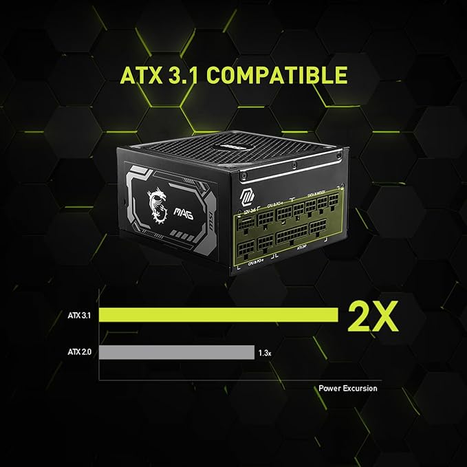 MSI MAG A1000GL PCIE 5 Gaming Power Supply image 1