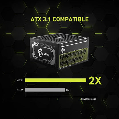 MSI MAG A1000GL PCIE 5 Gaming Power Supply image 1