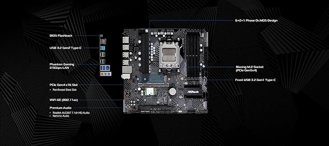 ASRock B650M PG Lightning WiFi 6E AMD | Socket AM5 image 1