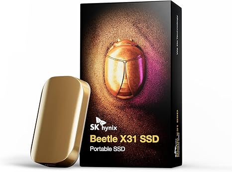 SK hynix Beetle X31 1TB Portable SSD with DRAM, up to 1050MB/s, USB 3.2 Gen2, Ex image 0