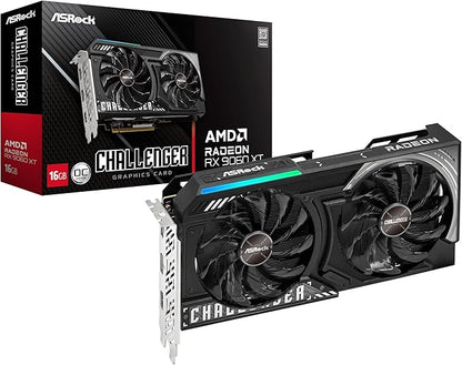 ASRock Radeon RX 9060 XT Challenger 16GB GDDR6 OC Graphics Card image 0