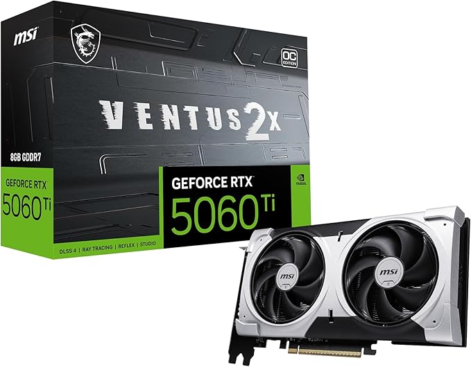 MSI Gaming RTX 5060 Ti 8G Ventus 2X OC Plus Graphics Card image 0