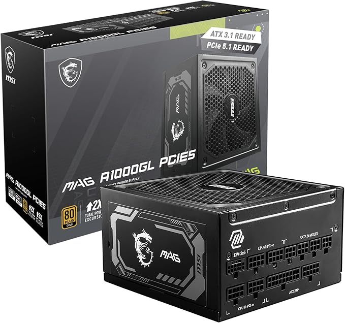 MSI MAG A1000GL PCIE 5 Gaming Power Supply image 0