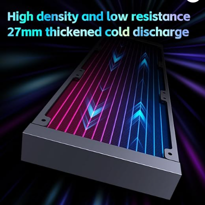 ibrar's 240mm AIO Liquid CPU Cooler for AMD/Intel, Dual RGB Fans, LCD Display image 3