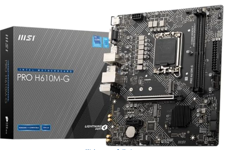 MSI PRO H610M-G ProSeries Motherboard image 0
